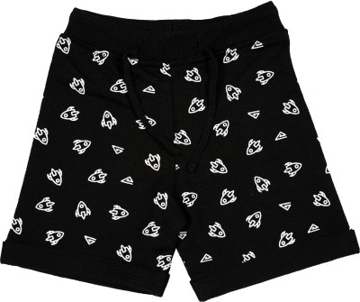BodyCare Short For Baby Boys Casual Printed Cotton Blend(Black, Pack of 1)
