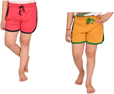 IndiWeaves Short For Boys Casual Solid Pure Cotton(Multicolor, Pack of 2)