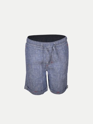 Rad prix Short For Boys Casual Striped Pure Cotton(Dark Blue, Pack of 1)