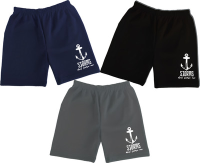 RazcalJack Short For Boys Casual Printed Lycra Blend(Multicolor, Pack of 3)