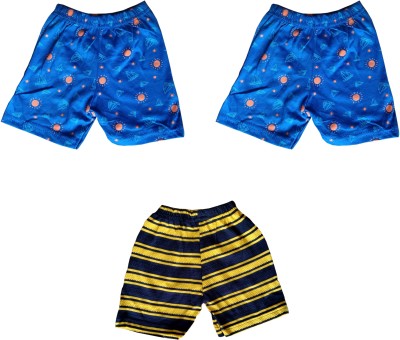 Seyor Short For Boys Casual Striped Pure Cotton(Multicolor, Pack of 3)