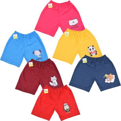 Kwitchy Short For Baby Boys & Baby Girls Casual Printed Cotton Blend(Multicolor, Pack of 6)