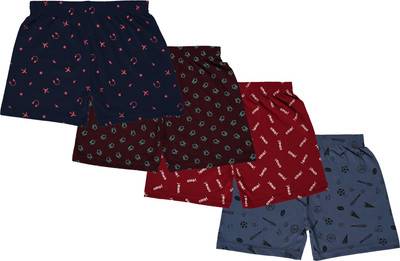 iilleria Short For Baby Boys Casual Printed Cotton Blend, Cotton Linen(Multicolor, Pack of 4)