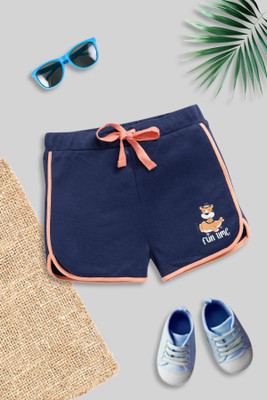 Awbabie Short For Baby Boys Casual Solid Pure Cotton(Blue, Pack of 1)