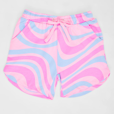 Pantaloons Junior Short For Baby Girls Casual Printed Cotton Blend(Pink, Pack of 1)