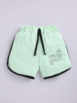 CERABI Short For Girls Casual Printed Pure Cotton(Green, Pack of 1)