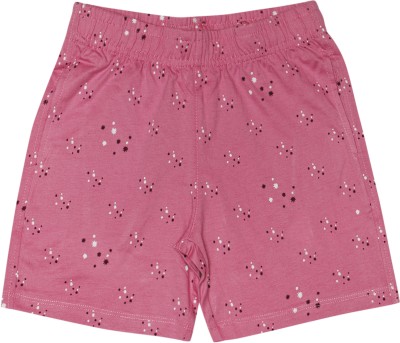 BodyCare Short For Girls Casual Printed Cotton Blend(Pink, Pack of 1)