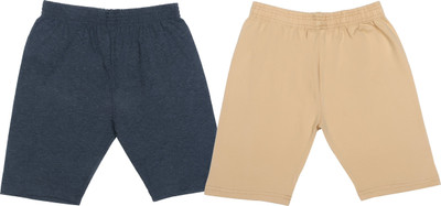 FASHA Short For Boys & Girls Casual Solid Cotton Lycra(Multicolor, Pack of 2)