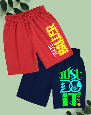 AOOSH Short For Boys Casual Printed Cotton Blend(Multicolor, Pack of 9)