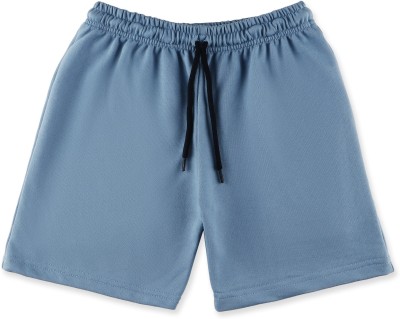 Ninos Dreams Short For Boys Casual Solid Cotton Blend(Light Blue, Pack of 1)
