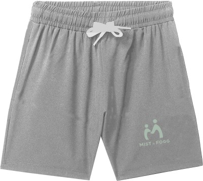 MIST N FOGG Short For Boys Casual Solid Polyester(Grey, Pack of 1)