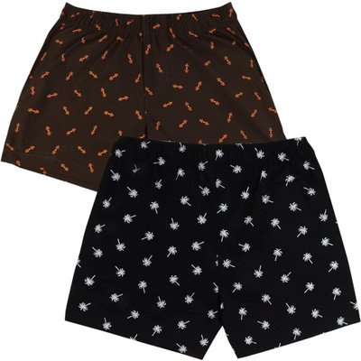 BodyCare Short For Boys Casual Printed Cotton Blend(Multicolor, Pack of 2)