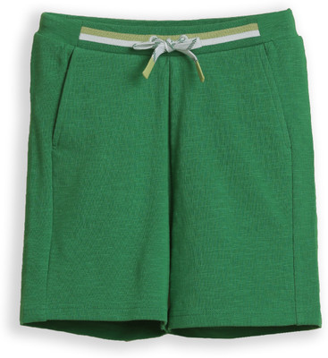 pilolo Short For Boys & Girls Casual Solid Pure Cotton(Dark Green, Pack of 1)