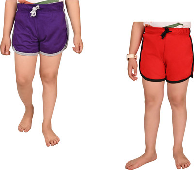 IndiWeaves Short For Boys Casual Solid Pure Cotton(Multicolor, Pack of 2)