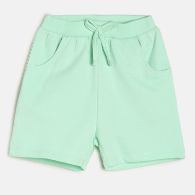 MINI KLUB Short For Girls Casual Solid Pure Cotton(Green, Pack of 1)