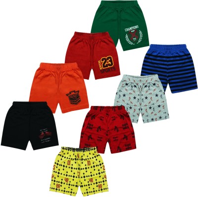 MIST N FOGG Short For Boys Casual Printed Cotton Blend(Multicolor, Pack of 8)