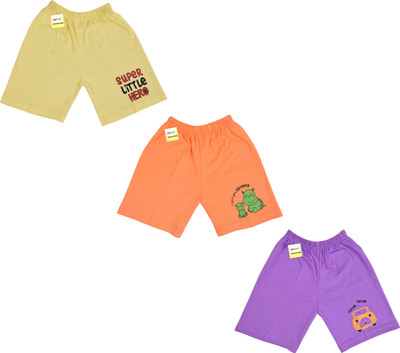 Kwitchy Short For Baby Boys & Baby Girls Casual Printed Cotton Blend(Multicolor, Pack of 3)