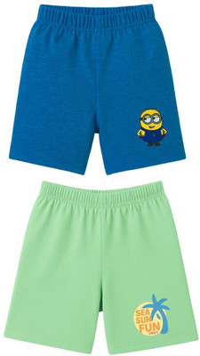 Tiny Pearl Short For Boys & Girls Casual Graphic Print Cotton Blend(Multicolor, Pack of 2)