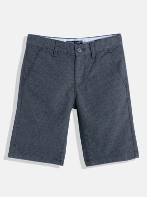 INDIAN TERRAIN Short For Boys Casual Solid Pure Cotton(Dark Blue, Pack of 1)
