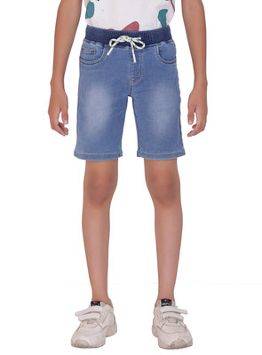 TAANIINDUSTRIES Short For Boys Casual Solid Denim(Light Blue, Pack of 1)