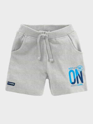 Codez Short For Boys Casual Printed Cotton Blend(Grey, Pack of 1)