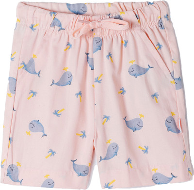 milou Short For Baby Boys Casual Printed Pure Cotton(Pink, Pack of 1)