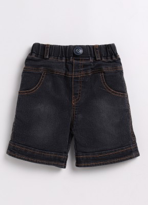 WOLF KING Short For Boys Casual Dyed/Washed Denim(Blue, Pack of 1)