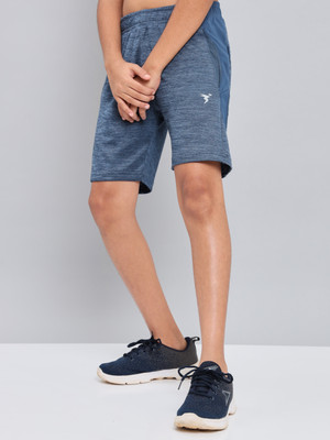 TECHNOSPORT Short For Boys Casual Solid Polyester(Dark Blue, Pack of 1)