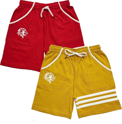 Ticoss Short For Boys & Girls Casual Striped Cotton Blend(Multicolor, Pack of 2)