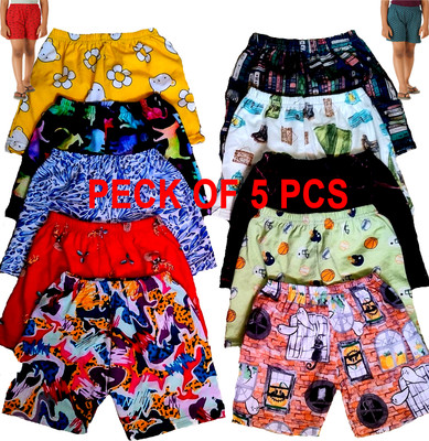 New Ladies Zone Short For Girls Casual Printed Pure Cotton (Multicolor, Pack Of 5) For Rs. 85 @ 86 %