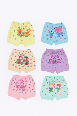 BIG MINISTER Short For Baby Boys & Baby Girls Casual Printed Cotton Blend(Multicolor, Pack of 6)
