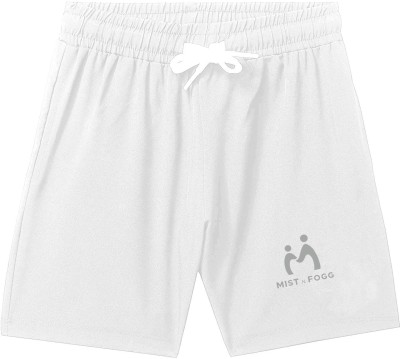 MIST N FOGG Short For Boys Casual Solid Polyester(White, Pack of 1)