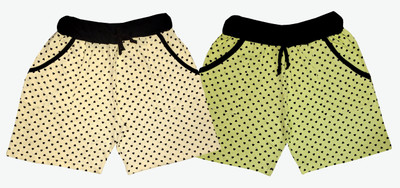 LOVO Short For Baby Boys & Baby Girls Casual Printed Cotton Blend(Multicolor, Pack of 2)