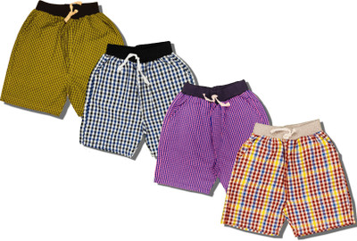THE CHILD COMPANY Short For Boys Casual Checkered Cotton Blend(Multicolor, Pack of 4)