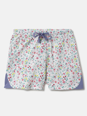 United Colors of Benetton Short For Girls Casual Printed Pure Cotton(Multicolor, Pack of 1)