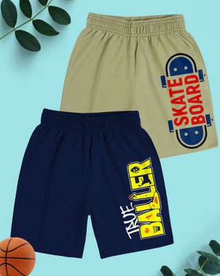 ENITOR Short For Boys Casual Printed Cotton Blend(Light Green, Pack of 2)