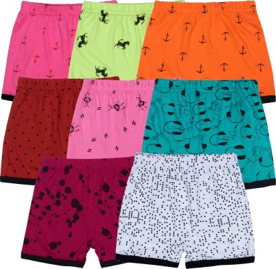 Ayvina Short For Boys & Girls Casual Printed Cotton Blend(Multicolor, Pack of 8)