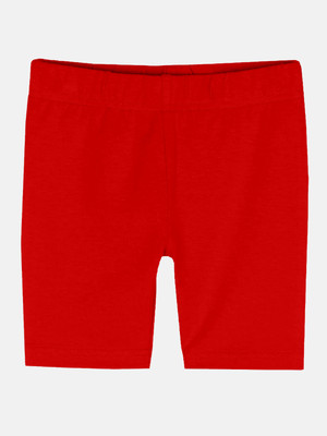 KiddoPanti Short For Boys Casual Solid Cotton Lycra(Red, Pack of 3)