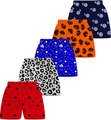 MIST N FOGG Short For Boys & Girls Casual Printed Cotton Blend(Multicolor, Pack of 5)