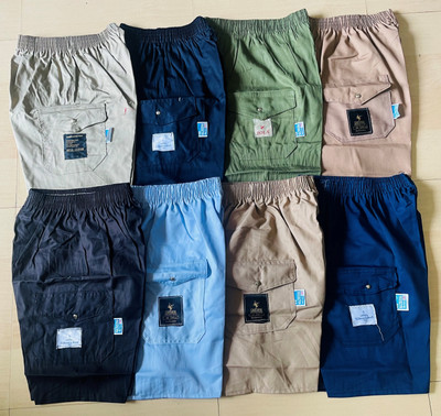 Fragment Short For Boys & Girls Party Solid Cotton Lycra(Multicolor, Pack of 8)