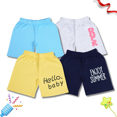 Worton Fashion Short For Baby Boys Casual Printed Pure Cotton(Multicolor, Pack of 4)