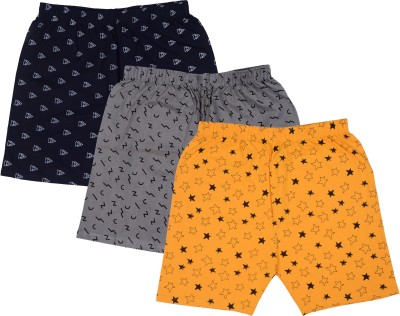 Fasla Short For Boys Sports Printed Cotton Blend(Multicolor, Pack of 3)