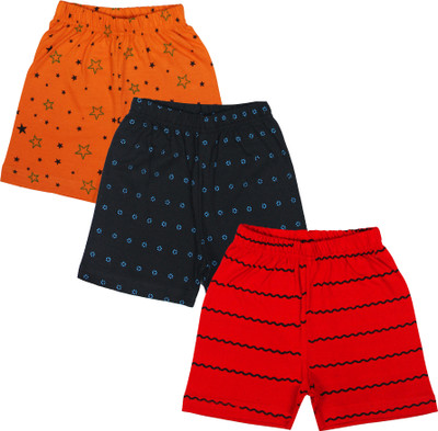 DIAZ Short For Boys & Girls Casual Printed Pure Cotton(Multicolor, Pack of 3)