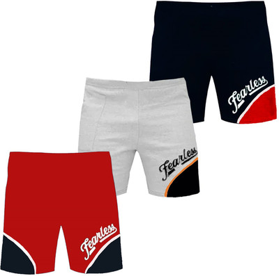 Short For Boys Casual Printed Pure Cotton(Multicolor, Pack of 3)