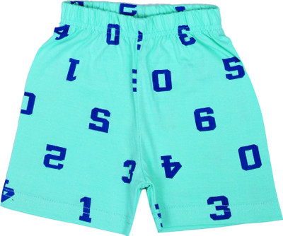 FASHA Short For Boys Casual Printed Pure Cotton(Light Green, Pack of 1)