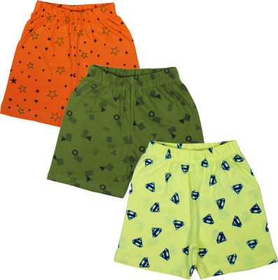 DIAZ Short For Boys & Girls Casual Printed Pure Cotton(Multicolor, Pack of 3)