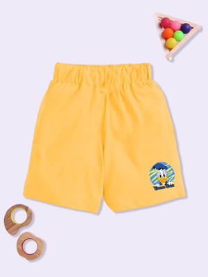 YK Disney Short For Boys Casual Printed Cotton Blend(Yellow, Pack of 1)