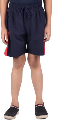 VECTOR X Short For Boys Casual Solid Polyester(Dark Blue, Pack of 1)