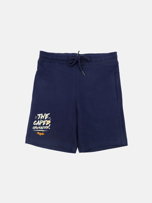 WEAR YOUR MIND Short For Boys Casual Printed Cotton Blend(Blue, Pack of 1)