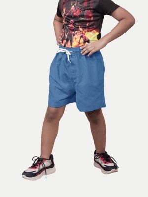 Rad prix Short For Boys Casual Solid Pure Cotton(Blue, Pack of 1)